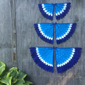 Costume Wings // Blue and White // Soft and flappable // Made in the USA