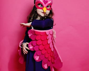 Love Bird Costume Set / Wings and Mask / Love Costume / Heart Wings / Halloween Costume / Let them Fly!
