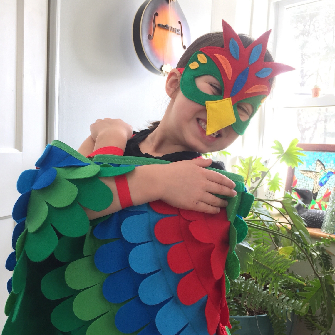 Colorful Parrot Costume // Parrot Costume Set // Parrot Mask | Etsy