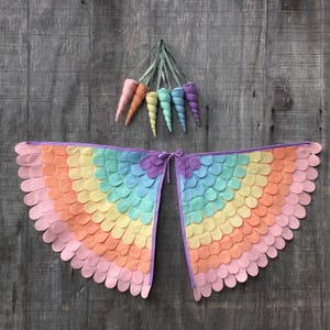 Pastel Unicorn Costume // 2 piece set //  Wings and Horn // Rainbow Unicorn // Alicorn Gift // Unicorn Gift  // Baby, Toddler & Child sizes!