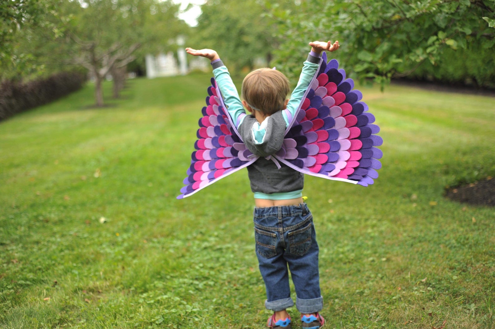 UNICORN COSTUME // 3 Piece Set // Wings horn & tail // Purple Etsy