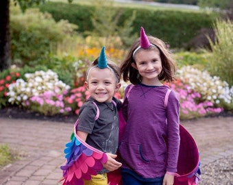 Rainbow Unicorn Costume Set / Alicorn Costume / Flying Unicorn Costume / Wings and horn / flying rainbow fun / sibling costume / magical