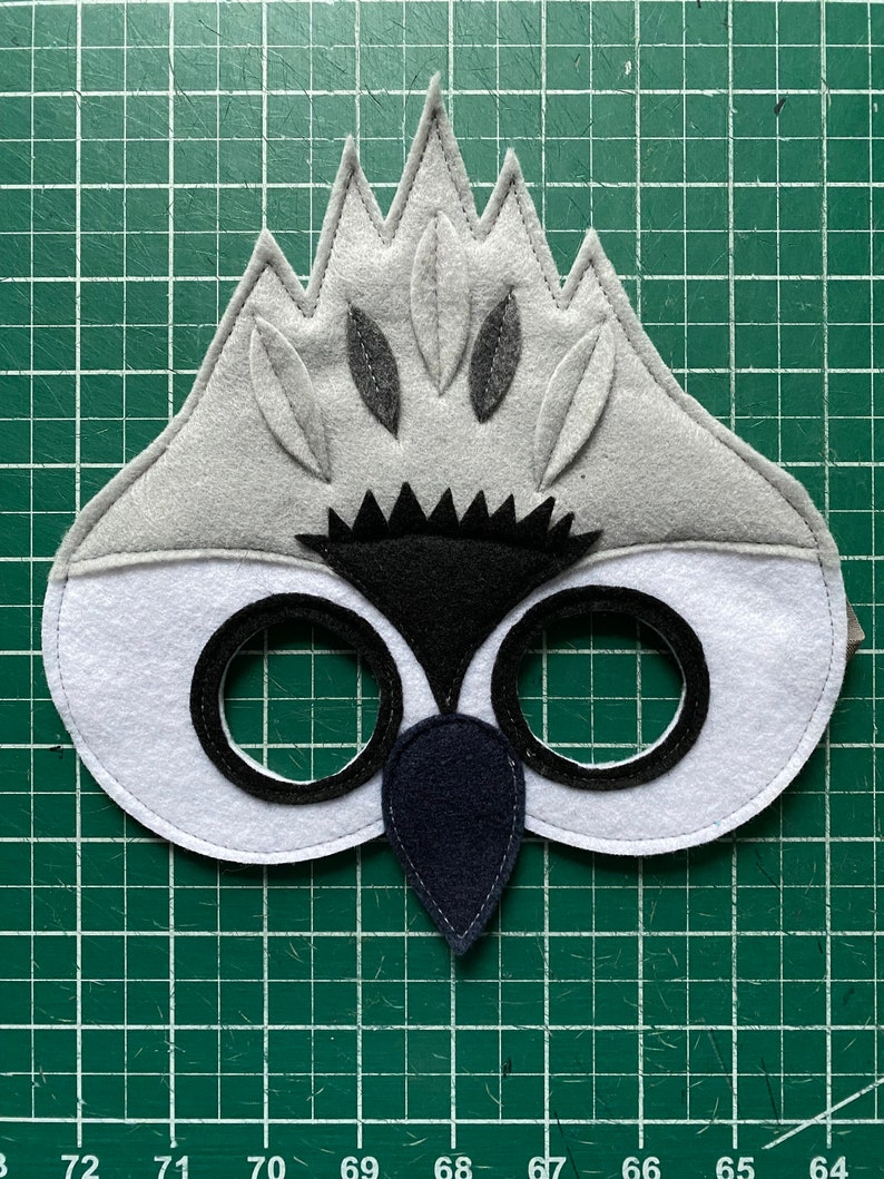 Tufted Titmouse Costume // Wings and Mask // Flappable Flying Fun // Tree Vine image 2
