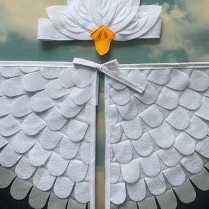Seagull Costume // Wings and Mask // Handmade Costume // Kids bird costume / Adult bird costume image 3