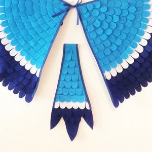 HORNBILL COSTUME // 2 piece set // Soft and Flappable! // Wings and Tail