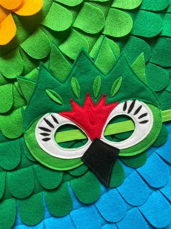 Disfraz de Loro Verde: Alas y Máscara // Tanta magia y - Etsy México Disfraz de Loro Verde: Alas y Máscara // Tanta magia y - Etsy México