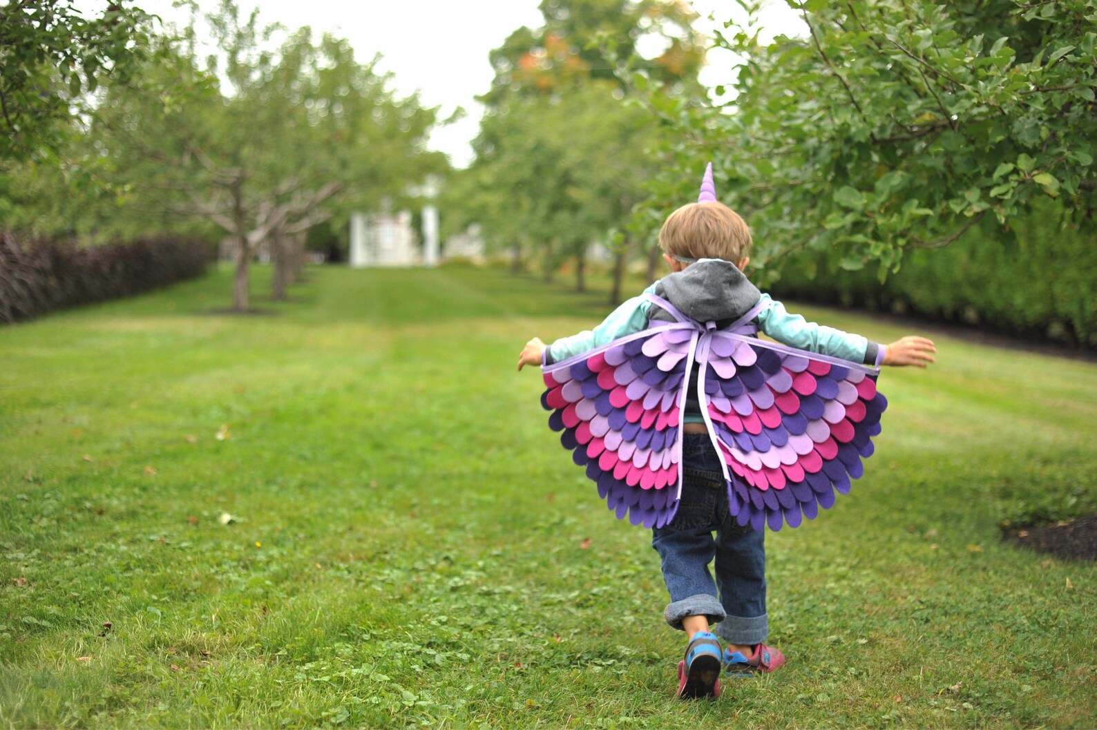 UNICORN COSTUME // 3 Piece Set // Wings horn & tail // Purple Etsy