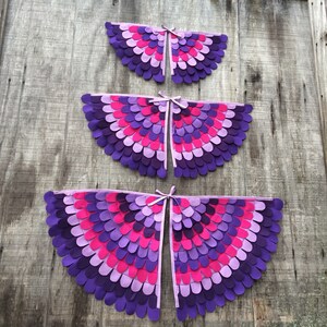 Owl Costume// Purple and Pink // Wings and Mask // Many Sizes // Soft and Washable //Owl Gift // Tree Vine image 4