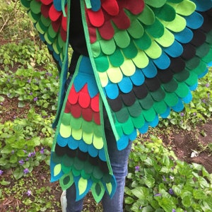 Hummingbird Costume // 3 pc set // Mask, Wings & Tail // Hummingbird Gift, Eco Friendly, So Much Fun // Tree Vine image 4