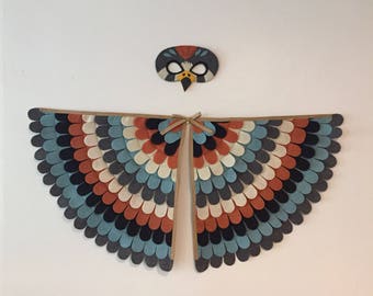 America Kestrel Costume Set / Mask, tail and flappable wings/ 3 piece set /child and adult sizes /Fly like a kestrel