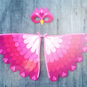 LOVEBIRD COSTUME, Best Kids Gift,  soft flappable wings with mask,  Let your love fly! Tree + Vine