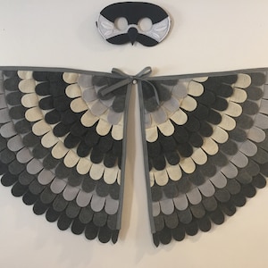 Chickadee Costume // Wings and Mask //  Bird Costume // Adult bird Costume // Kids bird costume // Eco-Friendly Kids Gift