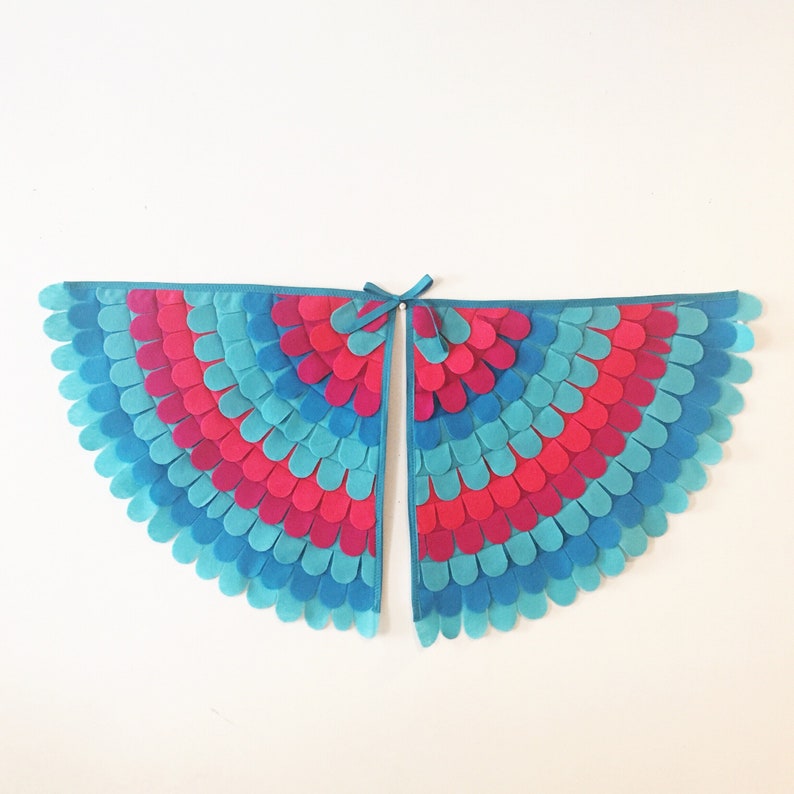 Hummingbird Costume // Pink and Turquoise // Soft Flappable Wings // Mask & Wings, Hummingbird Gift, Flit Costume // Tree Vine image 3