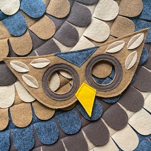 Owl Costume// Wings and Mask: 3-5 years / 5-10 years / Teen/Adult sizes Eco Friendly Tree Vine image 2