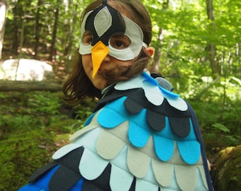 Great Blue Heron Costume Set, Wings and Mask: SO MANY SIZES //  Eco Friendly! Tree + Vine