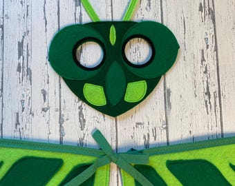 Bug Costume / Insect Costume / Wings and Mask set / fits 3-8 years / made from domestically recycled bottles / Be A Bug / handmade
