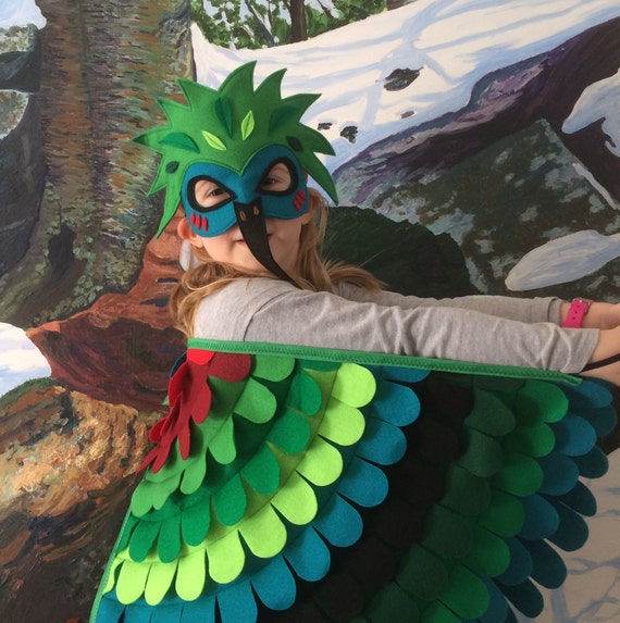 Hummingbird Costume/ Wings and Eye Mask Disguise/ Soft Flappable
