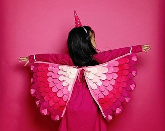 LOVE UNICORN, Costume Wings and Horn // Baby, Toddler & Child sizes!