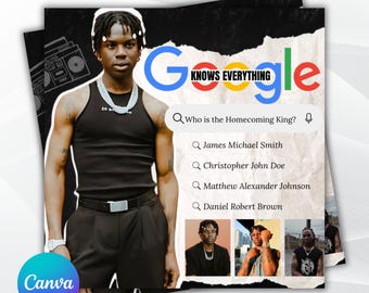 Google Search Homecoming-campagnesjabloon (bewerkbaar in canva, digitale download)