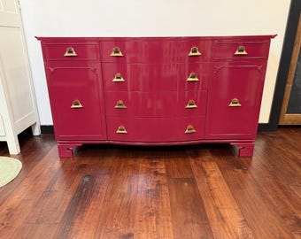 Vintage Beautiful RWAY High Gloss Laquered Buffet Sideboard