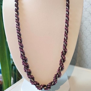 Seed Bead Necklace Tutorial • Spiral Bead Weaving Pattern PDF • Easy Beading Instructions (Digital Download)