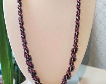Seed Bead Necklace Tutorial • Spiral Bead Weaving Pattern PDF • Easy Beading Instructions (Digital Download)