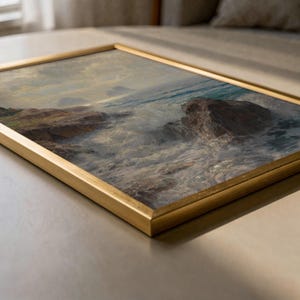 Gold Frame Mockup, Close Up Perspective, PSD & JPEG Files, Photoshop Template, #109