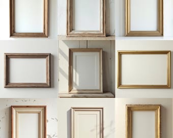 Frame Mockup Bundle, Rustic Old Fashioned, Photoshop Templates w/ Smart Object Layers, PSD & JPEG, #74