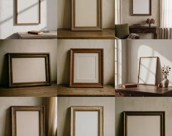 Vintage Frame Mockup Bundle, Rustic Old Fashioned, Photoshop Templates, PSD & JPEG, #93