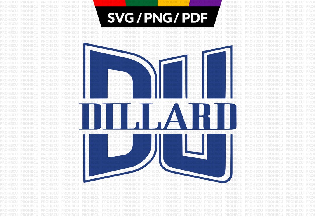 Dillard Layout Dillard University Svg Design DU Single Color Png File Dillard One ...