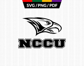 NCCU Single Color svg design North Carolina Central University inspired logo svg Eagle Mascot png Nccu Alumni svg NCCU logo png vector