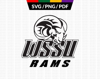 WSSU digitales svg-Design Winston-Salem State Universität inspiriertes Logo png-Druckdesign Rams Maskottchen pdf WSSU svg-Datei für Cricut Wssu png-Logo