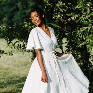 Hemp wedding dress clearance
