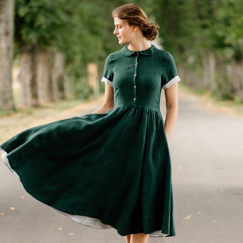 midi cotton linen dresses