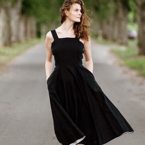 LINEN SUMMER DRESS | Minimalist Sleeveless Dress, High Quality Linen Clothing, Versatile Spring Summer Attire