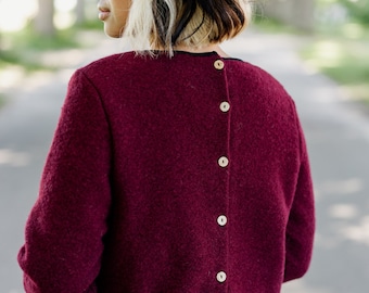 sweater that buttons up the back