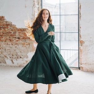 Long flowy green dress 2025