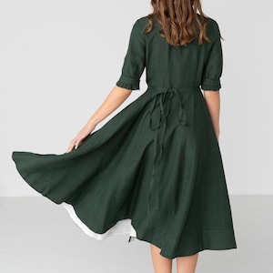 Evergreen Wrap Darcy Dress with Short Sleeves image 9
