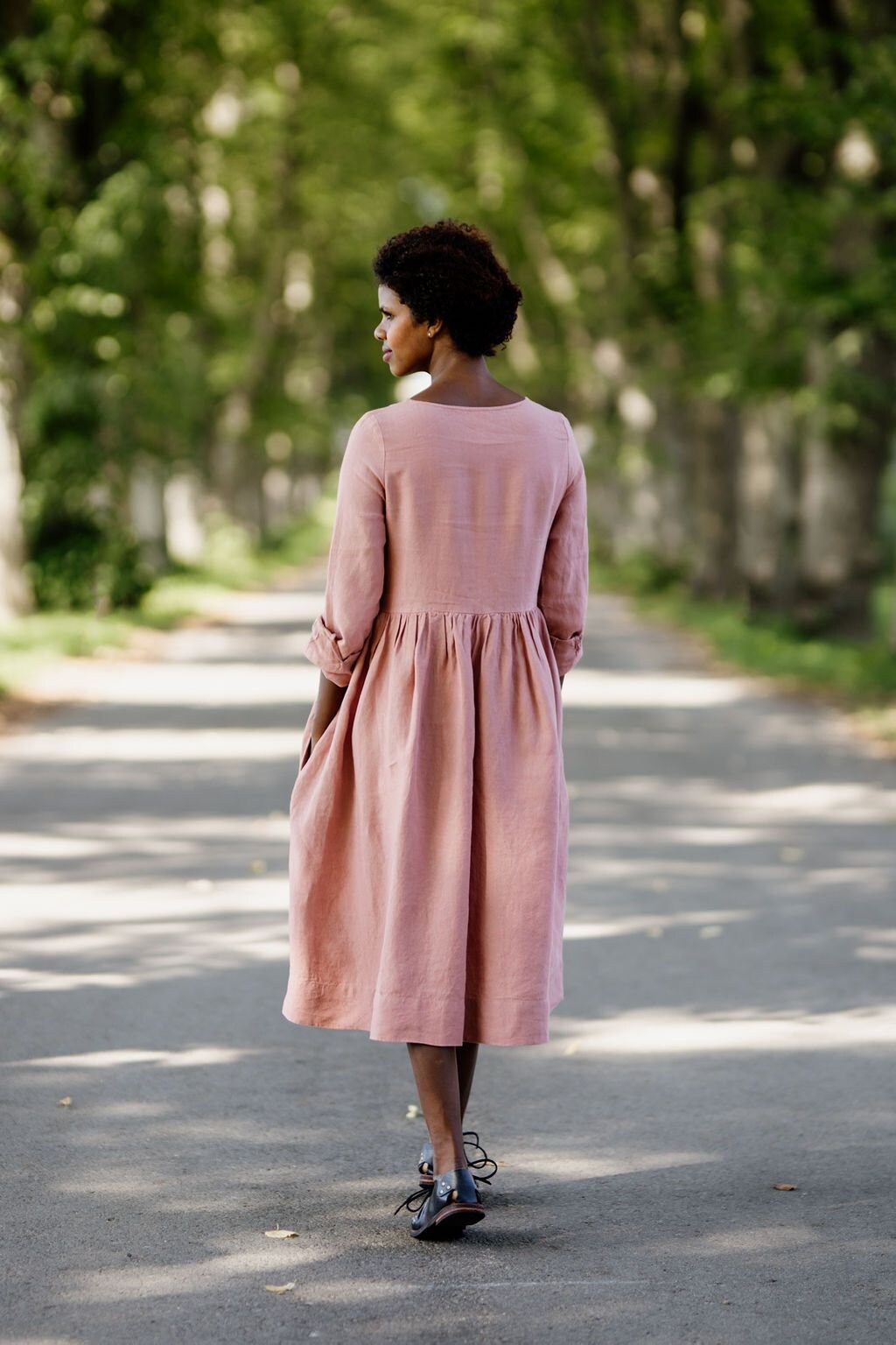 Comfortable Linen Dress Long Sleeves Breathable & Soft Etsy