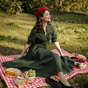 Evergreen Wrap Darcy Dress with Short Sleeves image 2
