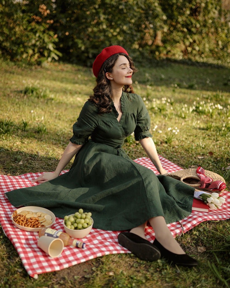 Evergreen Wrap Darcy Dress with Short Sleeves image 2