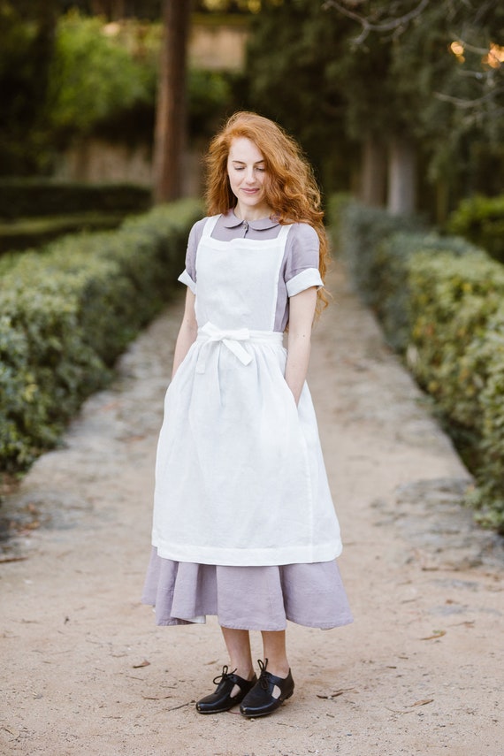 Leinen Schurze Pinafore Schurze Personalisierte Schurze Etsy