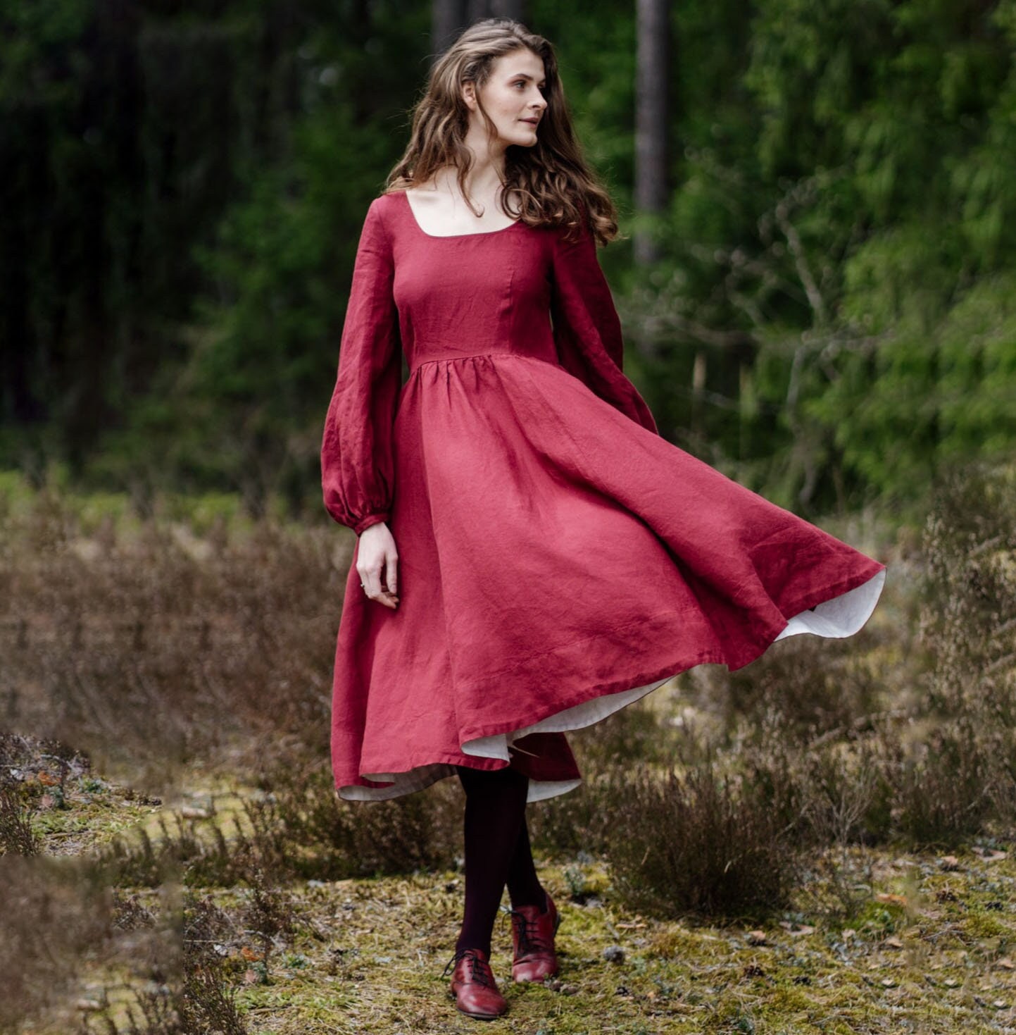 ETRO Eart patchwork midi dress - Red