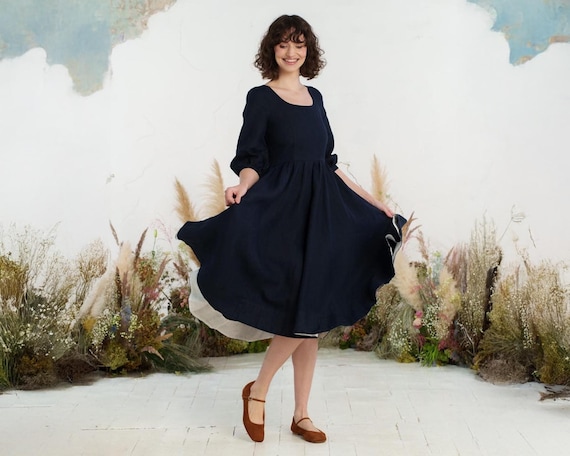LINEN CARMEN DRESS | Linen Dress for Women, Linen Clothing, Wedding Guest  Dress, Minimalist Dress, Loose Dress, Spring Style, Carmen - Etsy Australia