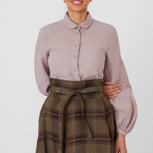 TARTAN WAIST BELT | Twill Linen Corset Belt, Obi Belt For Women, Ribbon Wrap Belt, Halloween Costume Accessories, Wrap Around Dress Belt
