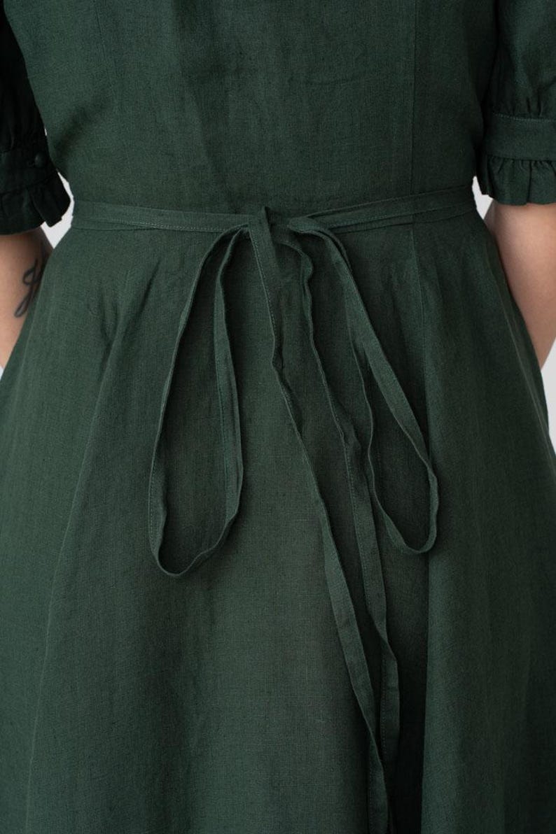 Evergreen Wrap Darcy Dress with Short Sleeves image 8