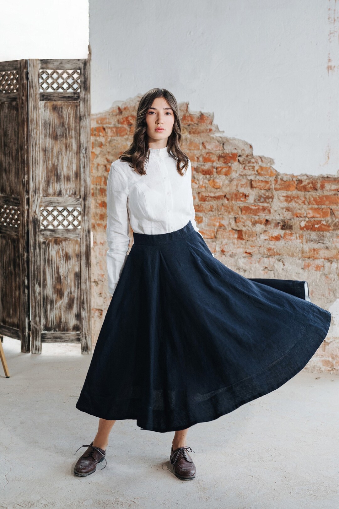 Black top hotsell and blue skirt