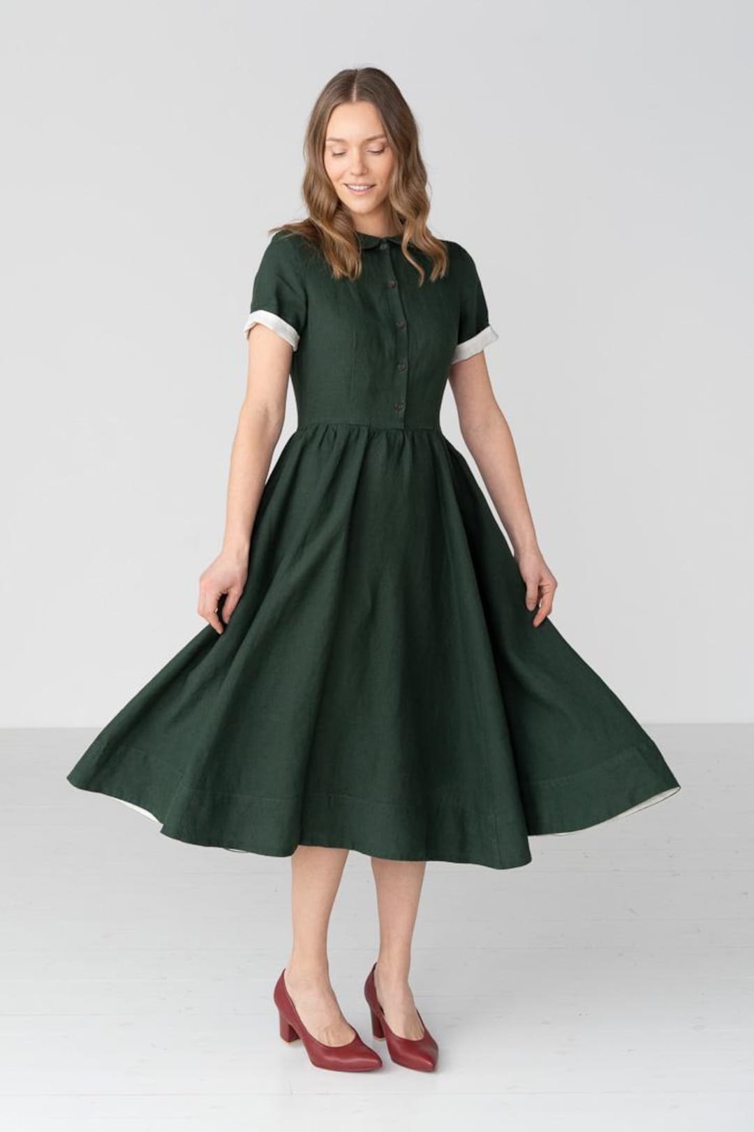 navy blue dress for baby girl Peter Pan Collar Dress main image 1