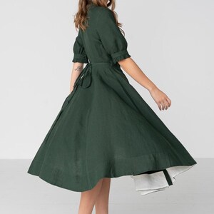 Evergreen Wrap Darcy Dress with Short Sleeves image 5