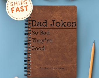 Dad Jokes Notebook, Personalized Humor Journal For Him